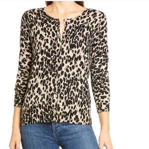 Halogen Animal Print Cardigan